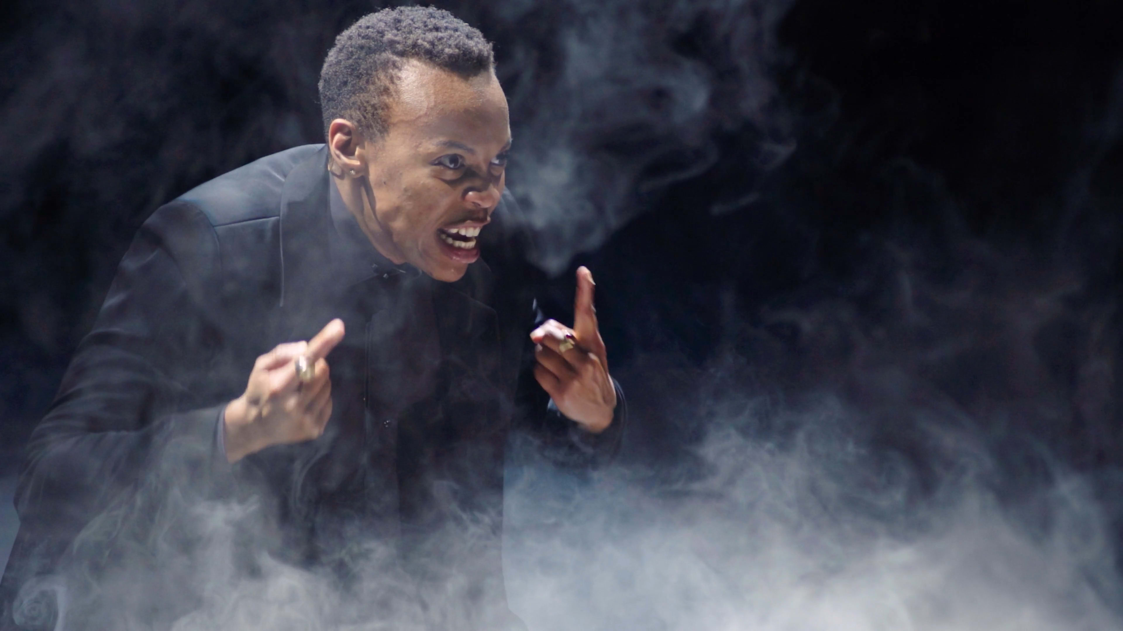 1 actor on stage performing in Hamlet at the Stratford Festival in Stratford, Ontario, Canada
